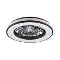 LED Plafoniera dimmerabile con ventilatore LED/48W/230V 3000-6500K nero + telecomando