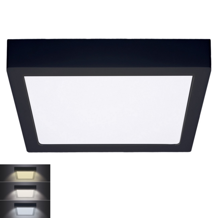 LED Plafoniera LED/24W/230V 3000/4000/6000K nero angolare