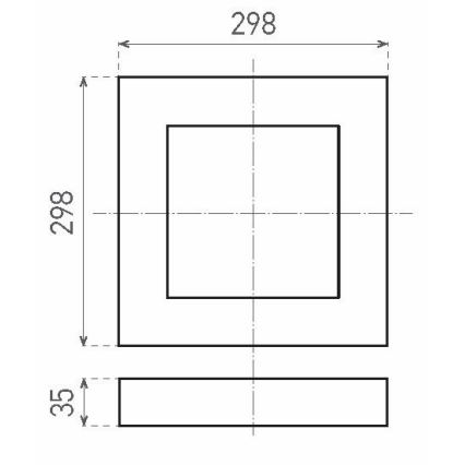 LED Plafoniera FENIX LED/24W/230V 3800K 29,8 cm
