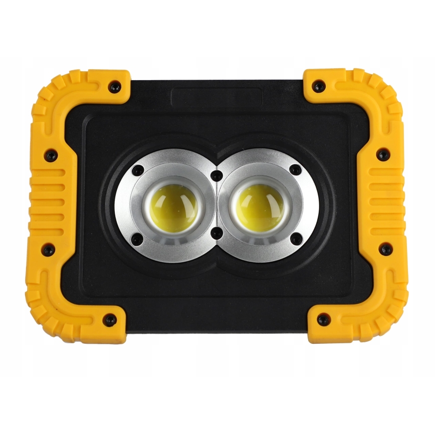 LED Proiettore ricaricabile con funzione power bank LED/20W/5V 4400 mAh IP44 nero/giallo