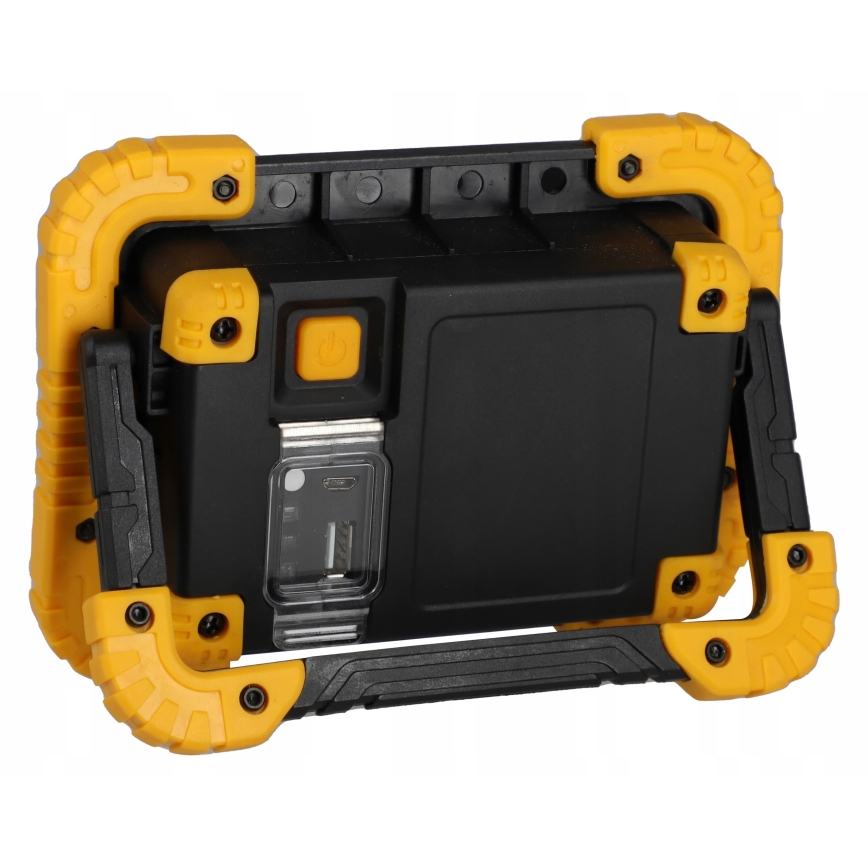 LED Proiettore ricaricabile con funzione power bank LED/20W/5V 4400 mAh IP44 nero/giallo