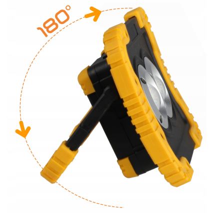 LED Proiettore ricaricabile con funzione power bank LED/20W/5V 4400 mAh IP44 nero/giallo