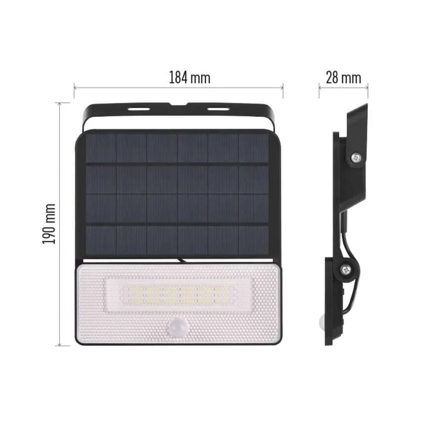 LED Proiettore solare con sensore di movimento LED/3,7V 3600mAh 4000K IP54