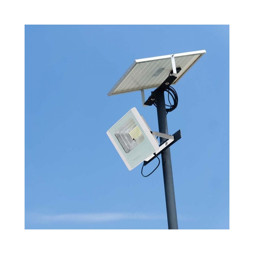 LED Proiettore solare da esterno LED/12W/3,2V IP65 6400K + telecomando