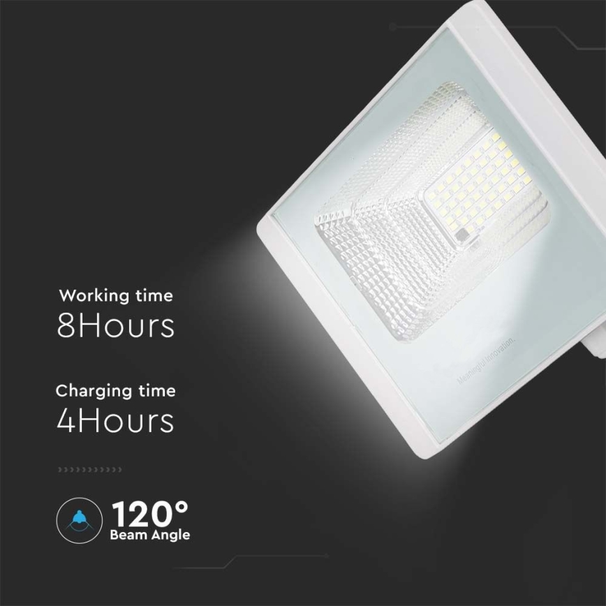 LED Proiettore solare da esterno LED/20W/3,2V IP65 6400K + telecomando