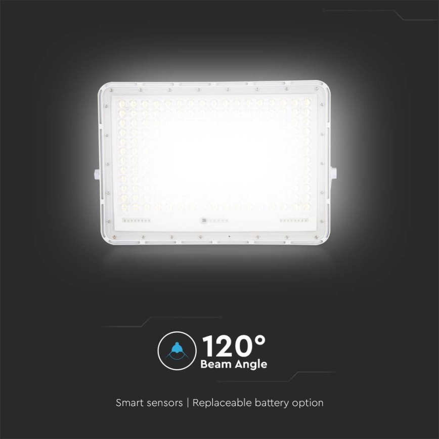LED Proiettore solare da esterno LED/30W/3,2V 4000K bianco IP65 + telecomando