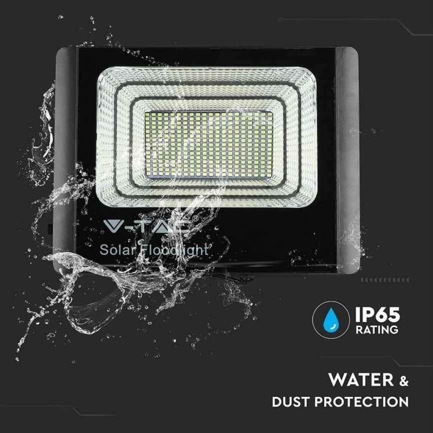 LED Proiettore solare da esterno LED/40W/10V IP65 6000K + telecomando