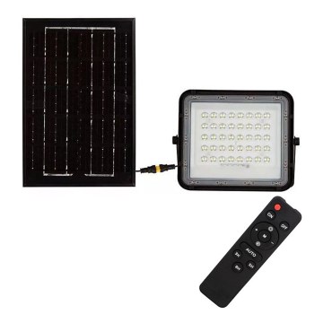 LED Proiettore solare per esterni LED/6W/3,2V IP65 6400K nero + TC
