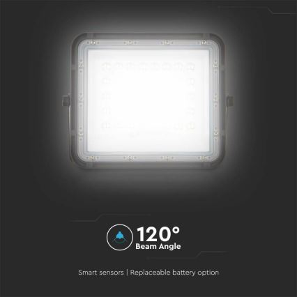 LED Proiettore solare per esterni LED/6W/3,2V IP65 6400K nero + TC