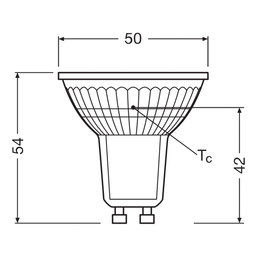 LED Reflektorlampe PAR16 GU10/4,3W/230V 2700K 36° - Ledvance