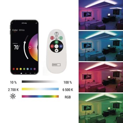 LED RGB+CCT Striscia dimmerabile GOSMART LED/21W/230V 5 m 2700-6500K IP44 Wi-Fi + telecomando