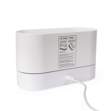 LED RGB Diffusore di aromi e umidificatore d'aria a ultrasuoni con retroilluminazione 180ml bianco