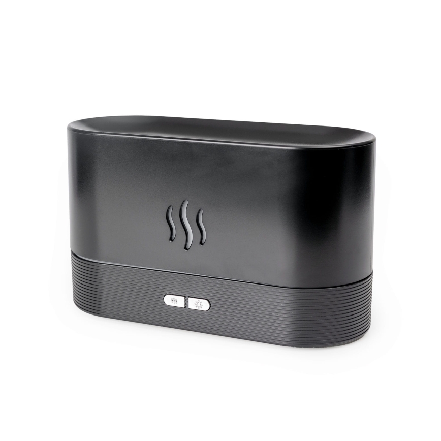 LED RGB Diffusore di aromi e umidificatore d'aria a ultrasuoni con retroilluminazione 180ml nero