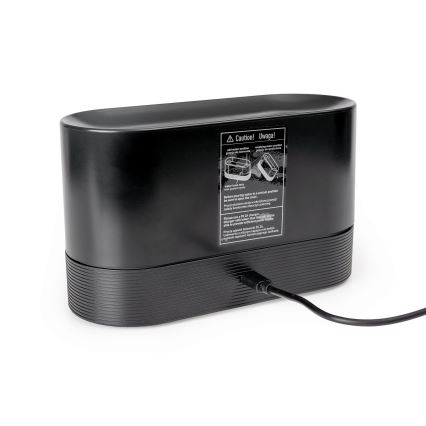 LED RGB Diffusore di aromi e umidificatore d'aria a ultrasuoni con retroilluminazione 180ml nero