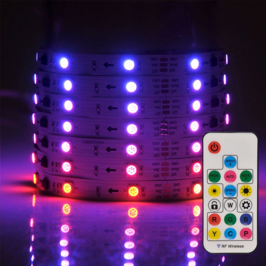 LED RGB dimmbares Band MAGIC 5 m LED/24W/230V + Fernbedienung