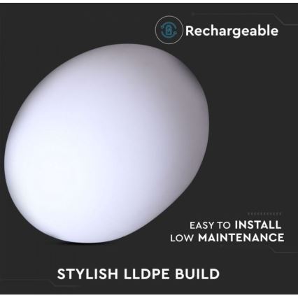 LED RGB Dimmbare Outdoor-Leuchte LED/1W/5V 1000 mAh 20cm IP67 + Fernbedienung