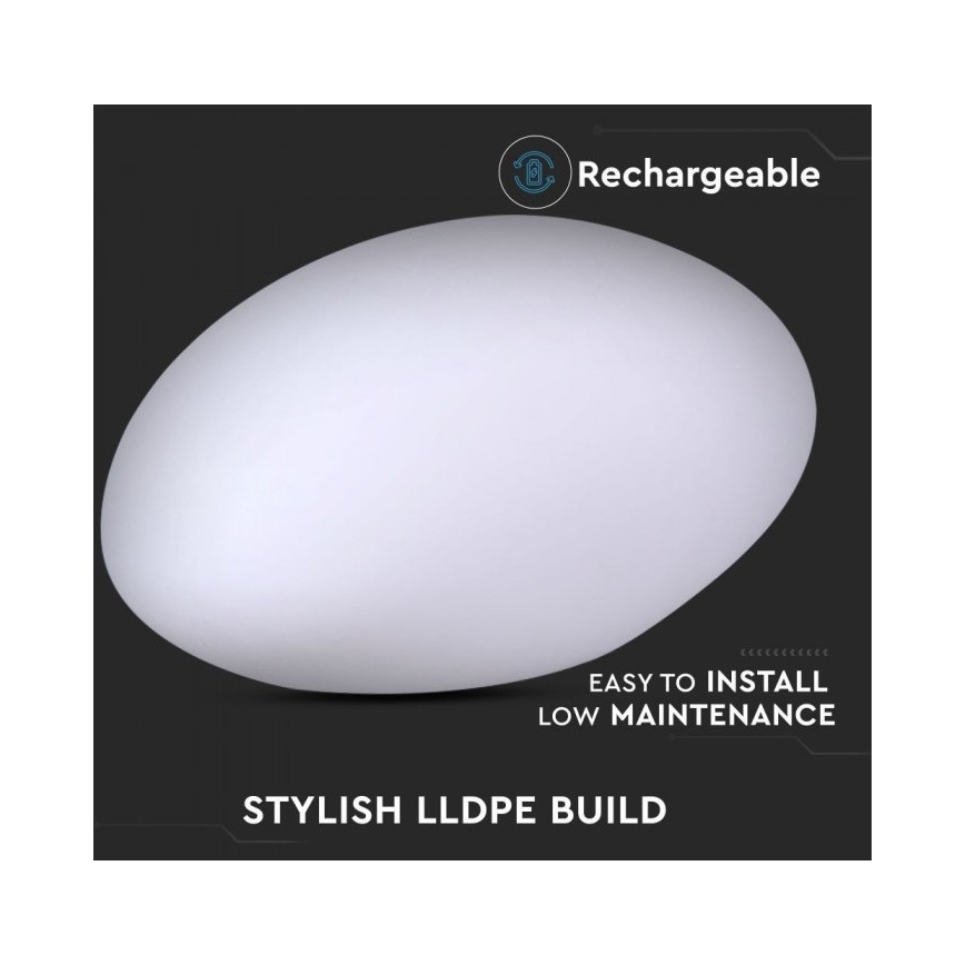 LED RGB Dimmbare Outdoor-Leuchte LED/1W/5V 28cm IP67 1000 mAh + Fernbedienung