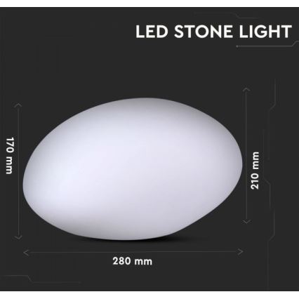 LED RGB Dimmbare Outdoor-Leuchte LED/1W/5V 28cm IP67 1000 mAh + Fernbedienung