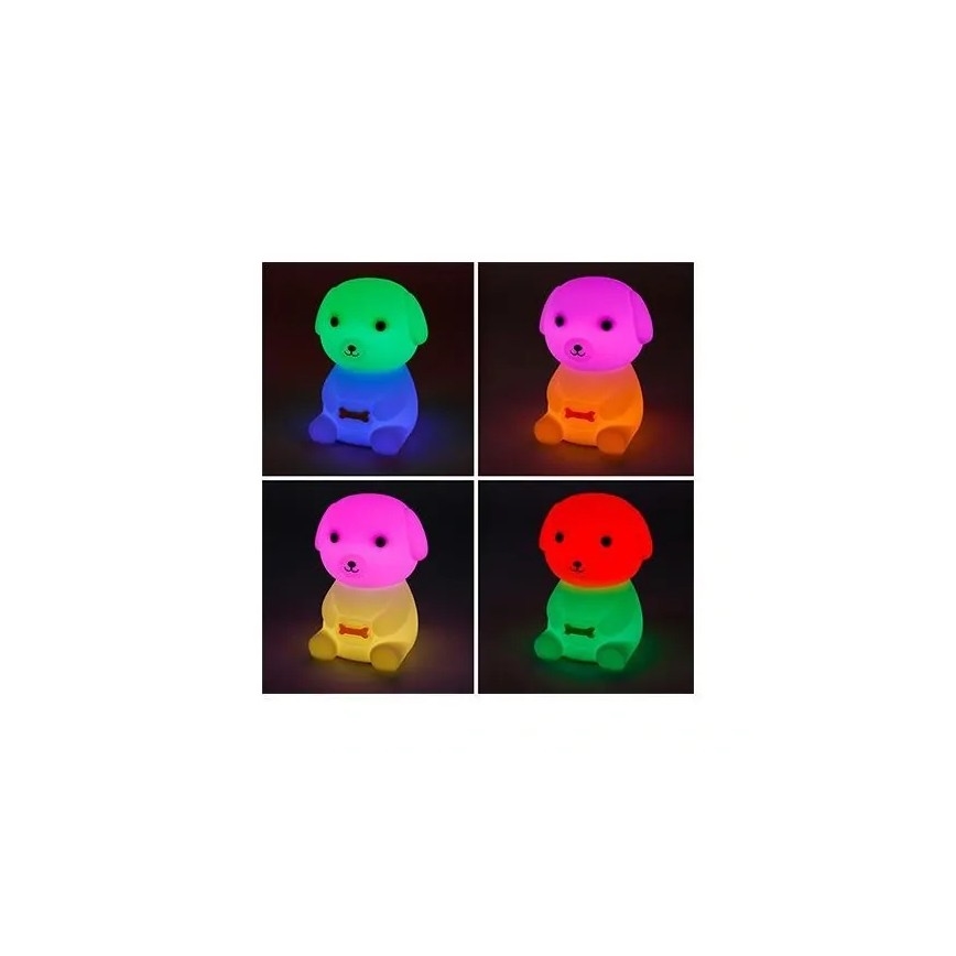 LED RGBW dimmbares wiederaufladbares Kinder-Nachtlicht LED/2,5W/5V 3000K 1200 mAh Hund