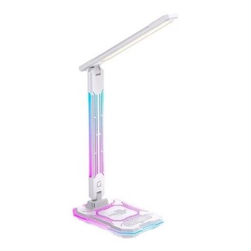 LED RGB Lampada da tavolo touch ricaricabile e dimmerabile con ricarica wireless LED/7,5W/5V 2700-5300K bianco