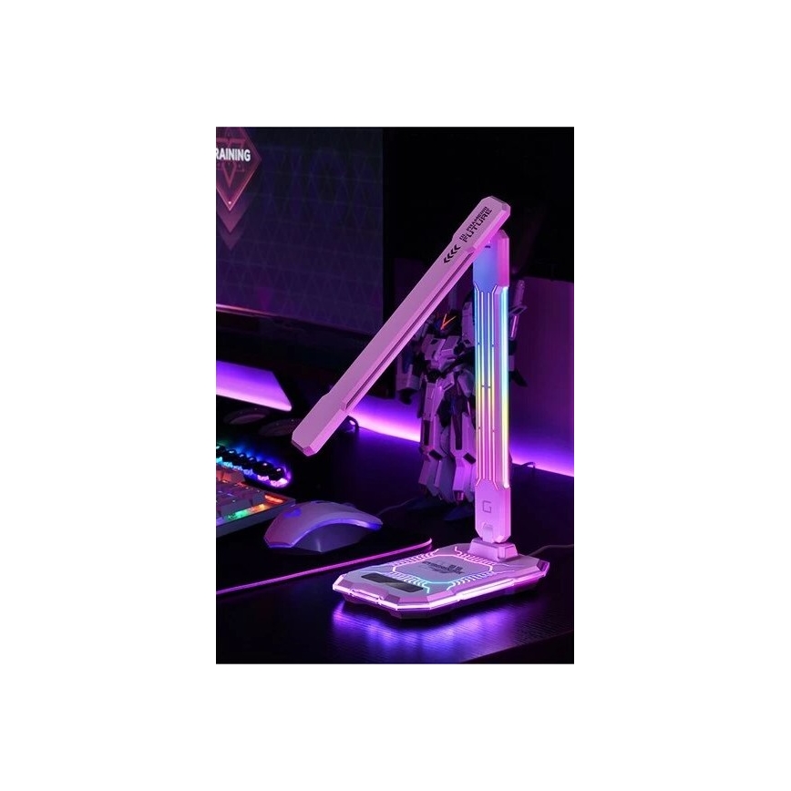 LED RGB Lampada da tavolo touch ricaricabile e dimmerabile con ricarica wireless LED/7,5W/5V 2700-5300K bianco