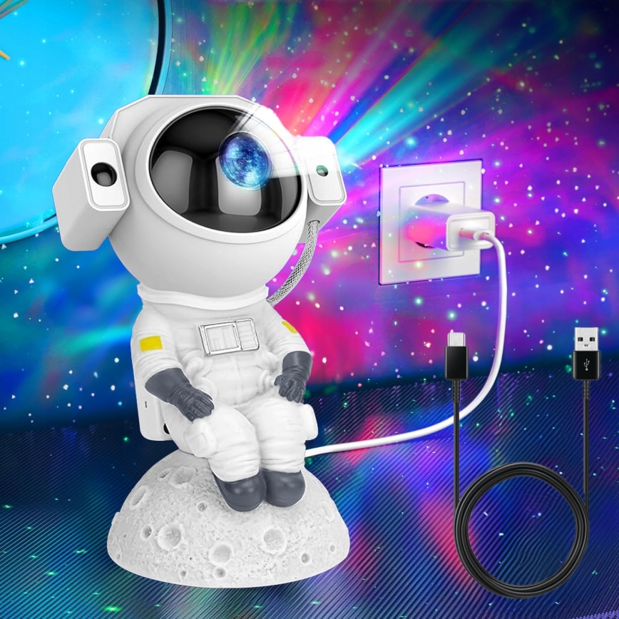 LED-RGB-Projektor 3-in-1 LED/5W/5V 3000/4000/6000K Astronaut mit Fernbedienung