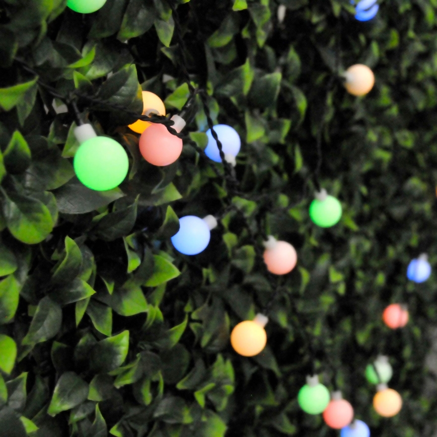 LED RGB Solar-Lichterkette PARTY 30xLED/1,2V 400 mAh 3,9 m IP44