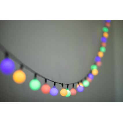 LED RGB Solar-Lichterkette PARTY 30xLED/1,2V 400 mAh 3,9 m IP44