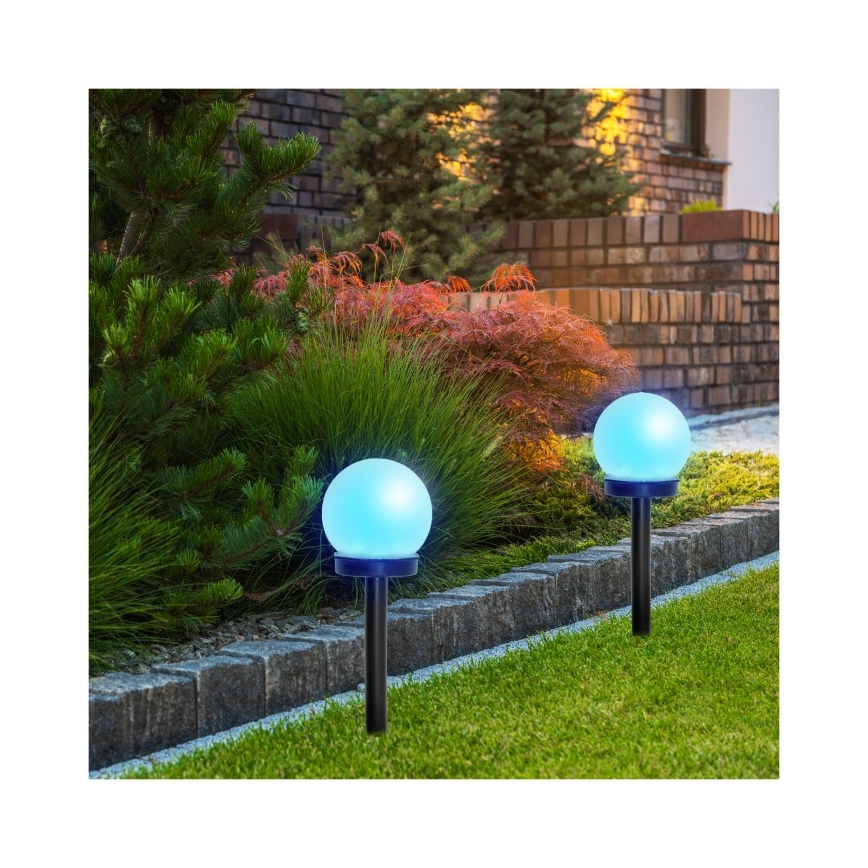 LED-RGB-Solarleuchte mit Sensor SPHERE, LED/1,2V, IP44, 40 mAh, Ø 10 cm