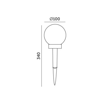 LED-RGB-Solarleuchte mit Sensor SPHERE, LED/1,2V, IP44, 40 mAh, Ø 10 cm