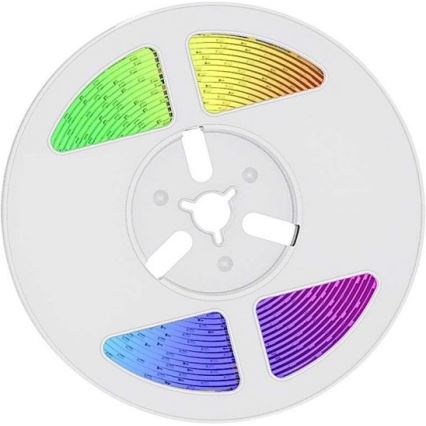 LED RGB Striscia solare dimmerabile LED/1,2W/3,7V IP67 5m + telecomando