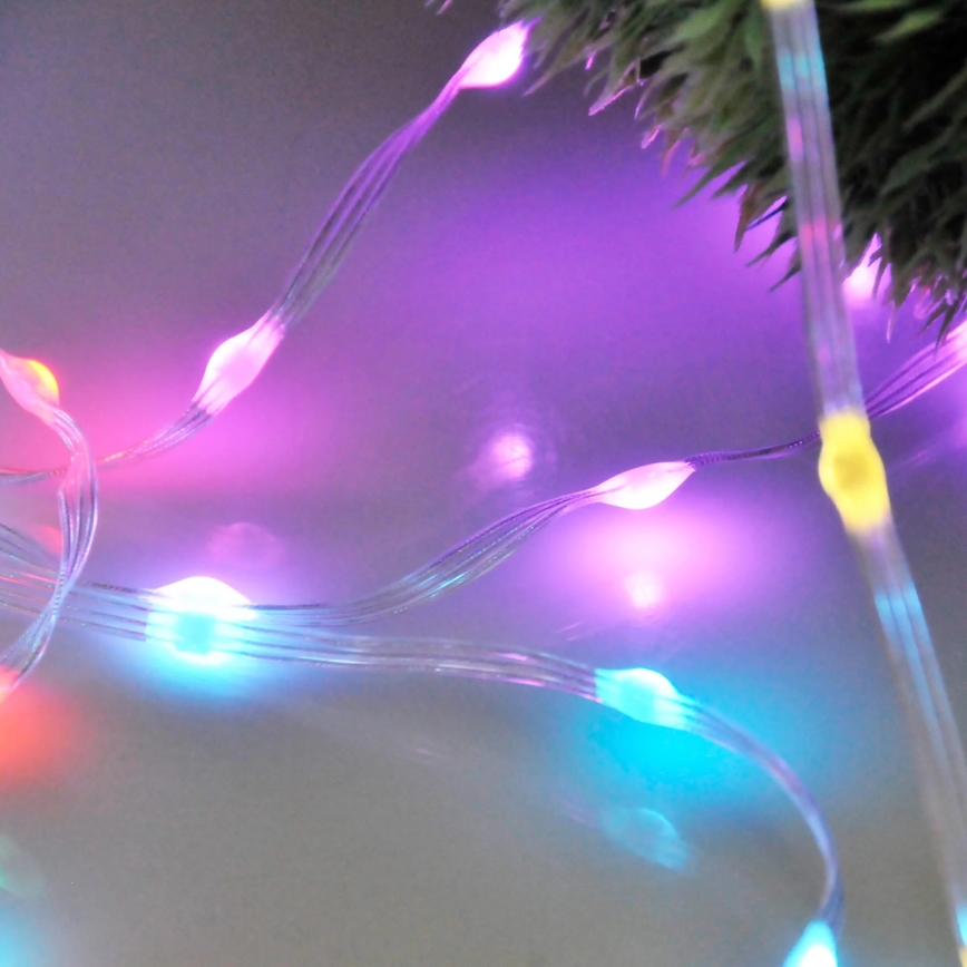 LED-RGB-Weihnachtslichterkette LED/10W/5V 10 m USB + Fernbedienung