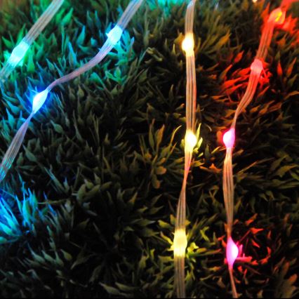 LED-RGB-Weihnachtslichterkette LED/10W/5V 10 m USB + Fernbedienung