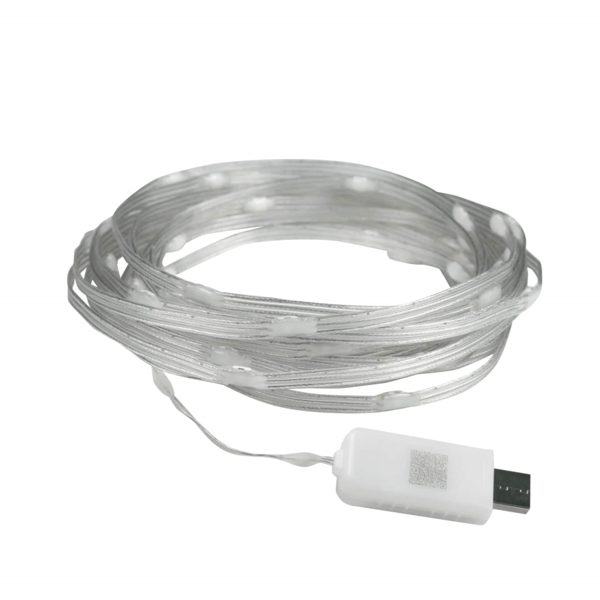 LED-RGB-Weihnachtslichterkette LED/10W/5V 10 m USB + Fernbedienung
