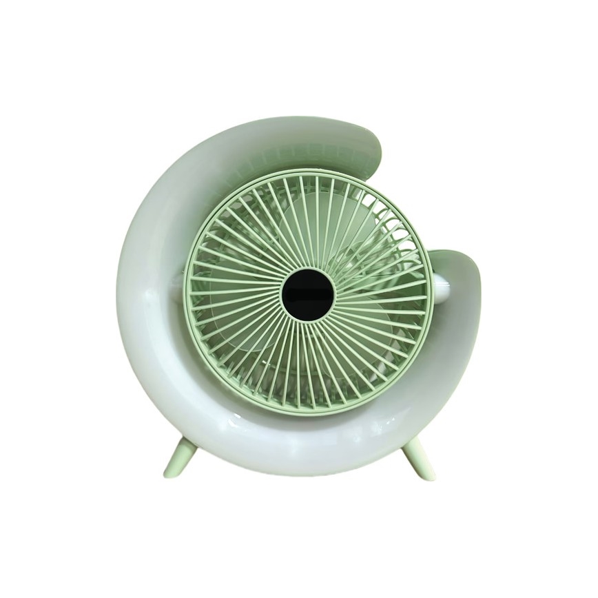 LED-RGB wiederaufladbarer Tischventilator 5W/5V 1200 mAh grün