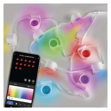 LED RGBIC+CCT Catena decorativa con spotlighting GoSmart 12xLED/7W/230V 255 cm Wi-Fi Tuya