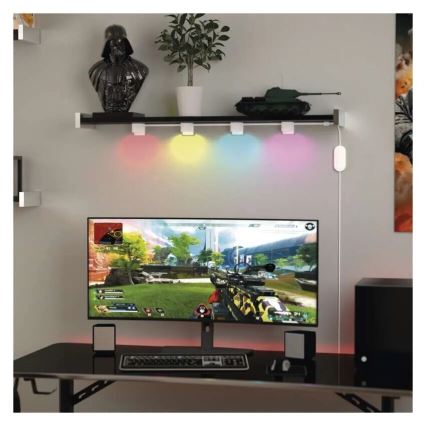 LED RGBIC+CCT Catena decorativa con spotlighting GoSmart - estensione 4xLED/7W/230V 85 cm Wi-Fi Tuya
