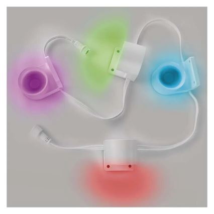 LED RGBIC+CCT Dekorationslichterkette mit Punktbeleuchtung GoSmart - Erweiterung 4xLED/7W/230V 85 cm Wi-Fi Tuya