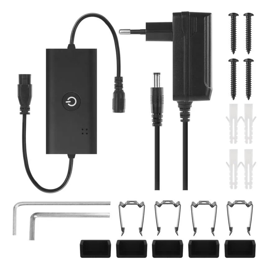 LED RGBIC Lampada da terra con dimmer GoSmart LED/20W/230V 2700K Wi-Fi Tuya