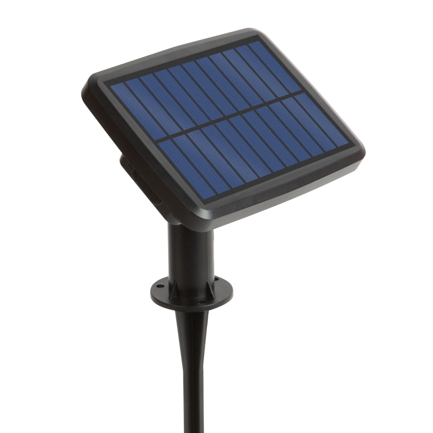 LED RGBIC dimmbare Solar-Lichterkette 15xLED/1,3W/3,7/5V 2200 mAh 8 m IP65 schwarz + Fernbedienung