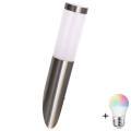 LED RGBW applique da esterno dimmerabile LIVIA 1xE27/6,5W/230V 2700-6500K Wi-Fi IP44 argento