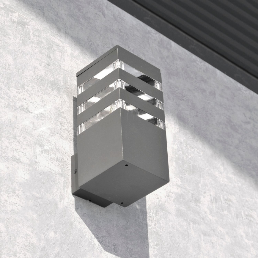 Applique da esterno dimmerabile LED RGBW TEKSAS 1xE27/12W/230V 2700-6500K Wi-Fi IP44 antracite