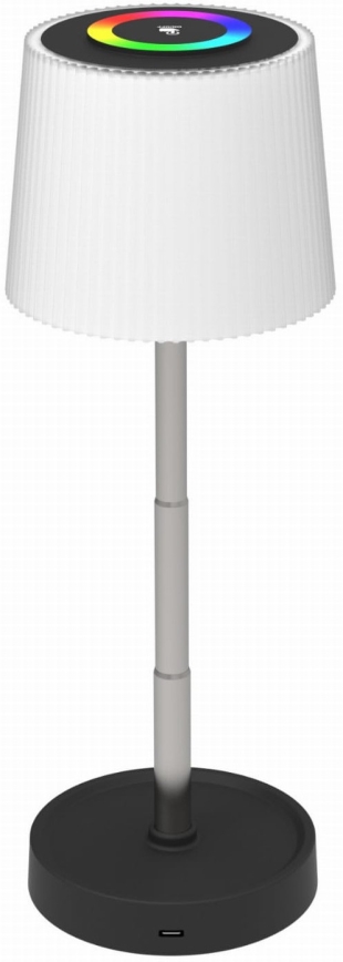 LED RGBW dimmbar, mit Touch-Bedienung, wiederaufladbare Outdoor-Tischlampe LED/2W/5V IP44 1200 mAh grau
