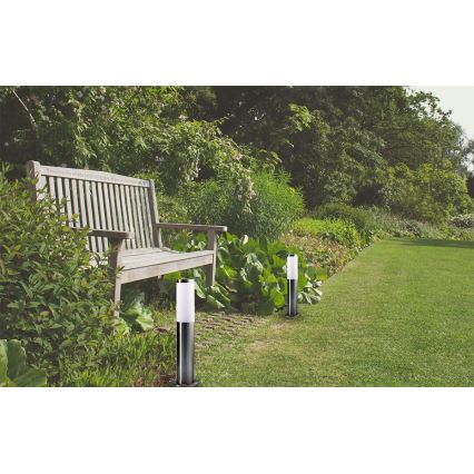 LED RGBW dimmbare Außenleuchte LIVIA 1xE27/6,5W/230V 2700-6500K Wi-Fi 45 cm IP44 silber