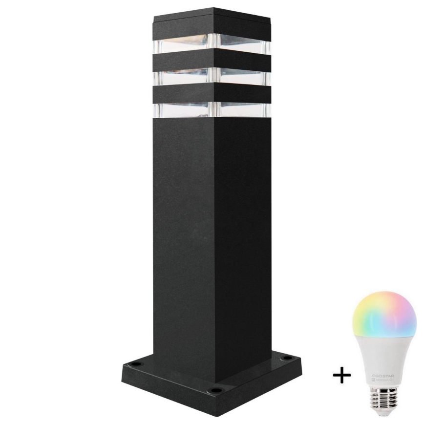 LED RGBW dimmbare Außenleuchte TEKSAS 1xE27/12W/230V 2700-6500K Wi-Fi 44 cm IP44 Anthrazit