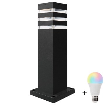 LED RGBW dimmbare Außenleuchte TEKSAS 1xE27/9W/230V 2700-6500K Wi-Fi 44 cm IP44 Anthrazit