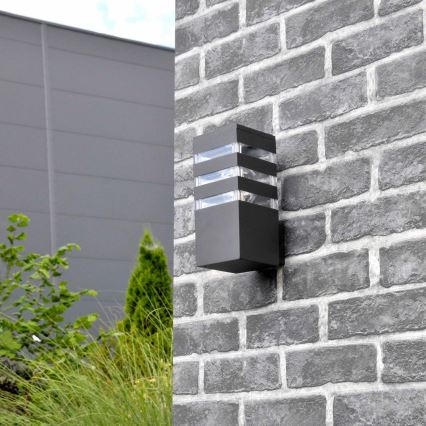LED RGBW dimmbare Außen-Wandleuchte TEKSAS 1xE27/9W/230V 2700-6500K Wi-Fi IP44 Anthrazit