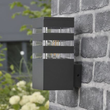 LED RGBW dimmbare Außen-Wandleuchte TEKSAS 1xE27/9W/230V 2700-6500K Wi-Fi IP44 Anthrazit