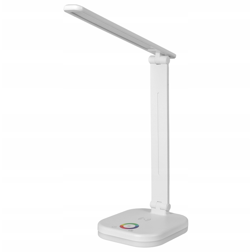LED RGBW dimmbare Tischlampe mit kabellosem Laden LED/7W/5V USB weiß
