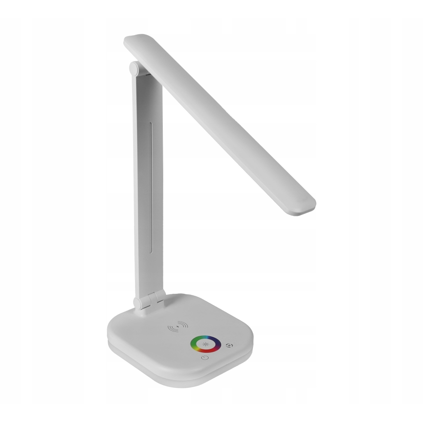 LED RGBW dimmbare Tischlampe mit kabellosem Laden LED/7W/5V USB weiß